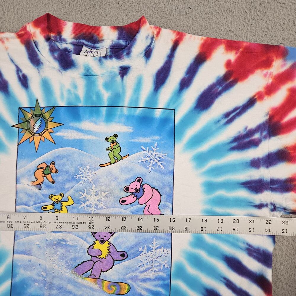 Vintage Grateful Dead Shirt‎ Mens XL Tie Dye Steal Your Face Snowboard Bears 90s - Picture 8 of 9